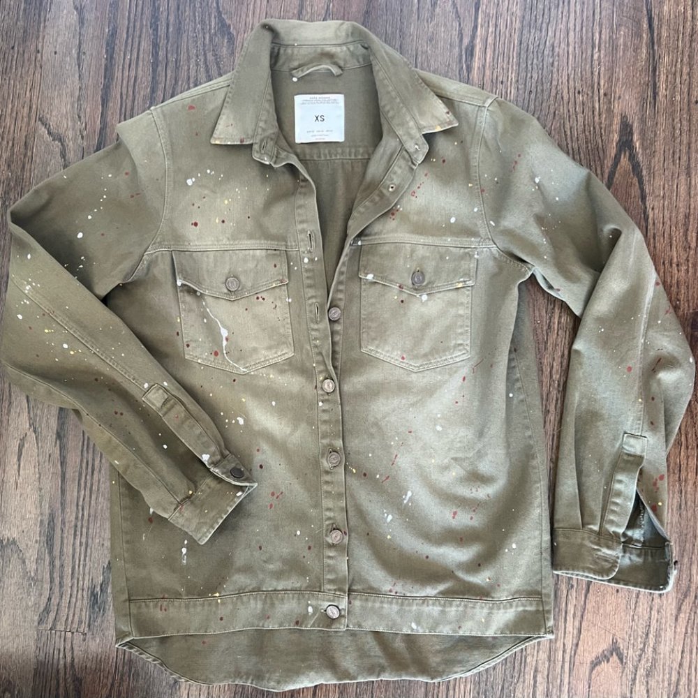 Zara Military Style Button Down, Women's XS
